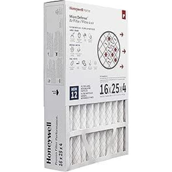 Honeywell Home Micro Defense™ 16x25x4 MERV 12 Air Filter CF412H1625