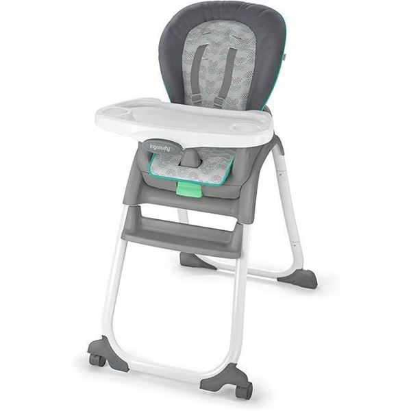 Ingenuity Full Course 6-in-1 High Chair - Baby to 5 Years Old, 6 Convertible Modes, 2 Dishwasher Saf