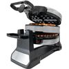 Image 1 : JS Gourmet 1400W Double Belgian Waffle Maker with 180° Rotation, Secure Handle Lock, Red Light Indic