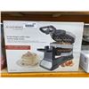 Image 2 : JS Gourmet 1400W Double Belgian Waffle Maker with 180° Rotation, Secure Handle Lock, Red Light Indic