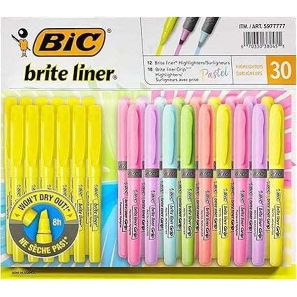 BIC Brite Liner Lot of 30 High Lighters