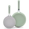 Image 1 : GreenLife Dream 8" & 10" Healthy Ceramic Nonstick Frying Pan Set, PFAS-Free, PFOA-Free, Dishwasher &