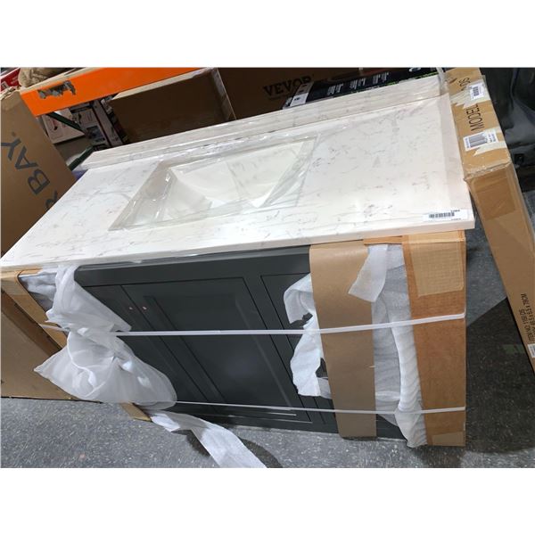 EC2142C97-SY 42in Shale Gray Vanity with Stone Top