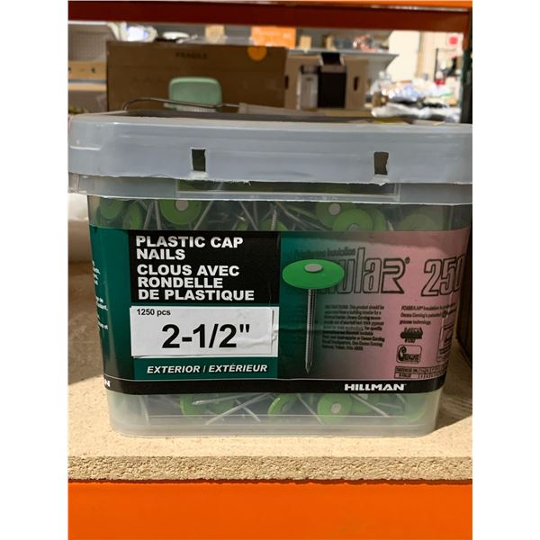 Plastic Cap Nails 2.5in Exterior (1250pcs)