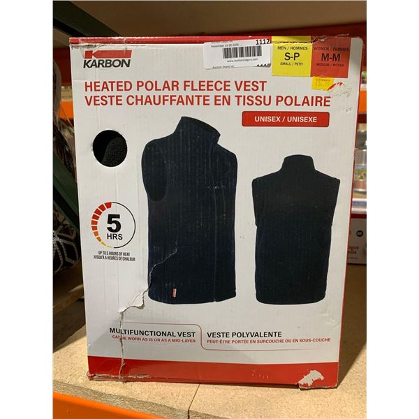 Karbon Heated Polar Fleece Vest (Men's S, Women's M) Unisex