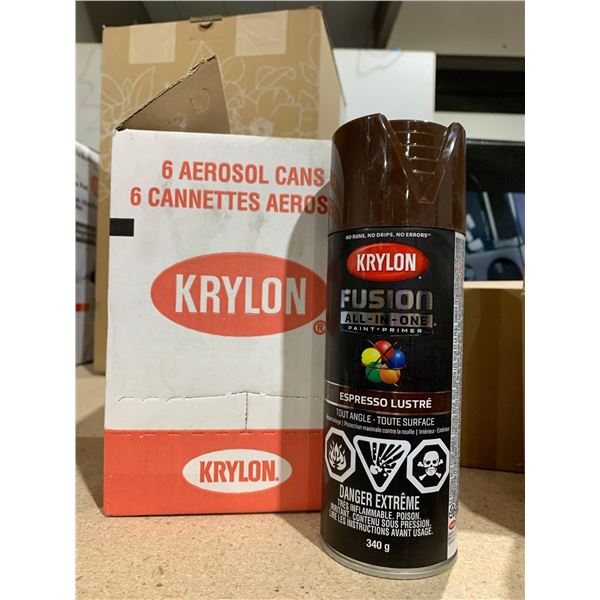 Krylon Fusion All-in-One Paint & Primer, Espresso Lustre (340g x 6)