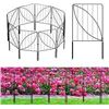 Image 1 : UIRWAY 10 Panels Garden Fence - 24in(H) x 130in/10.8ft(L) Dog Fence Outdoor which No Dig Fence with 