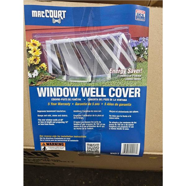 Lot of 2 MacCourt Window Well Covers - fits up to 40"x16" Window Wells