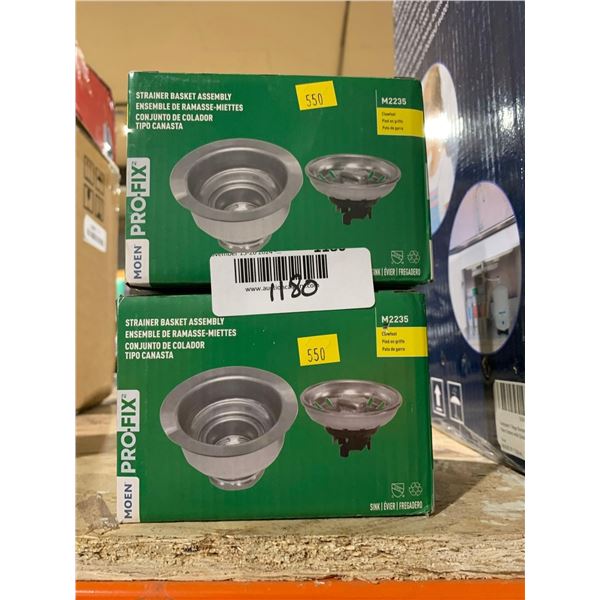 Moen Strainer Basket Assembly, Silver (2ct)