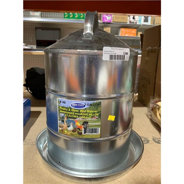Farm-tuff Poultry & Game Bird Waterer 3gallons