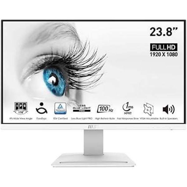 MSI 24” IPS FHD (1920 x 1080) Non-Glare with Super Narrow Bezel 100HZ 1ms 16:9 with Tilt St