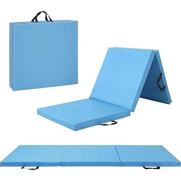 MTIS-9262BL Folding Mat 72"w x 1.5" Blue  May Not Be Exactly As Stock Photo