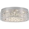 Image 1 : Artika Crystal Nest 26W LED Modern Flush Mount Ceiling Light Fixture, Chrome Finish Ideal for Bedroo