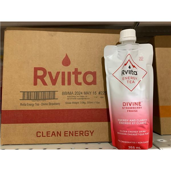 Rviita Energy Tea Divine Strawberry Tea 10 x 355ml
