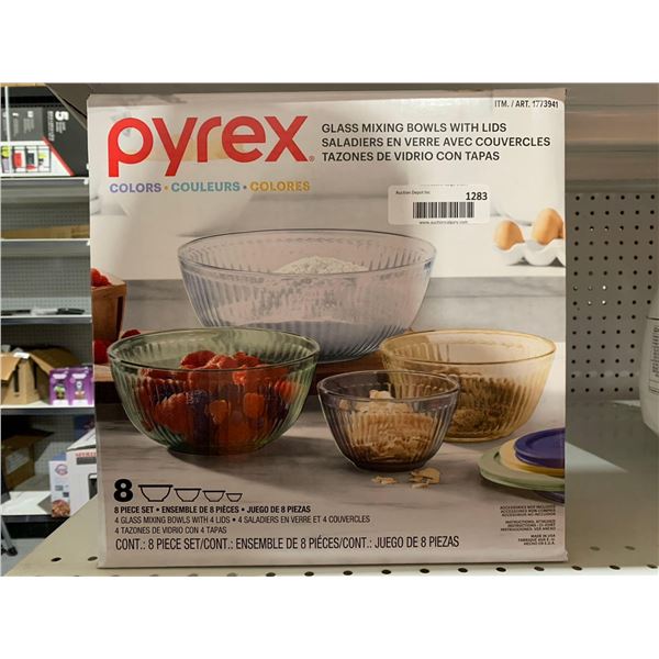 Pyrex 8pc Glass Mixing Bowls With Lids