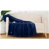 Image 1 : Berkshire Heated Faux Fur Throw - 50x60" - Blue