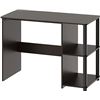 Image 2 : SHW Cyrus Home Office Desk with Shelves, Espresso