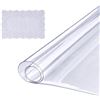 Image 1 : EVOR Clear Table Cover Protector, Table Cover, 1.5 mm Thick PVC Plastic Tablecloth, Waterproof Deskt