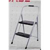 Image 1 : Homebase Folding Steel Step Stool - 2 Stair