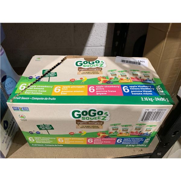 GoGo Squeez Organic No Sugar Added Assorted Fruit Sauce 24x90g