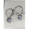 Image 3 : Set of 1.0 Carat Brilliant Cut Solitaire Earrings with bezel set hoops
