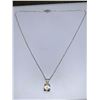 Image 2 : Floating 1.0 Carat Round Cut Solitaire Stone Pendant and chain Set .999 Silver