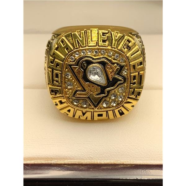 Pittsburg Penguins 1991 Stanley Cup Championship Ring Lemieux commemorative