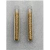 Image 1 : Lot of 2 Large Vials of Golden Flake Material