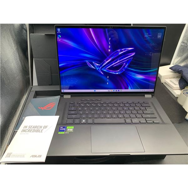 ROG Nebula HDR Gaming Laptop store display model in box specs as pictured plugged in lights up
