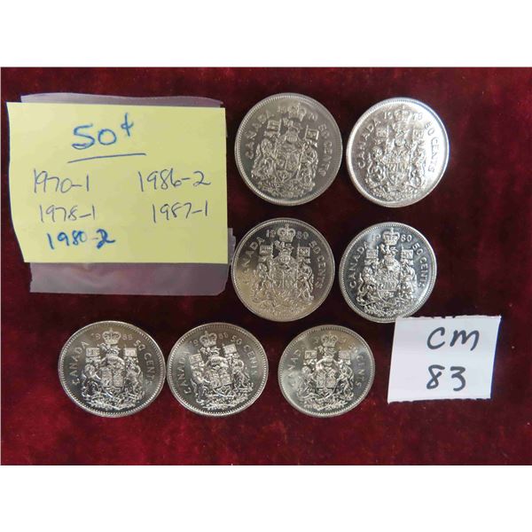 Canada 50 Cent Coin Collection