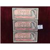 Image 1 : 3 Very Nice 1954 $2 Bills 