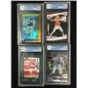 Image 1 : LOT OF 4 2021-22 FOOTBALL ROOKIE CARDS (GCG GRADED 9-9.5)