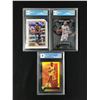 Image 1 : LOT OF 3 2020-22 PANINI AND ROOKIE & STARS BASKETBALL ROOKIE CARDS (GCG GRADED 9-9.5)