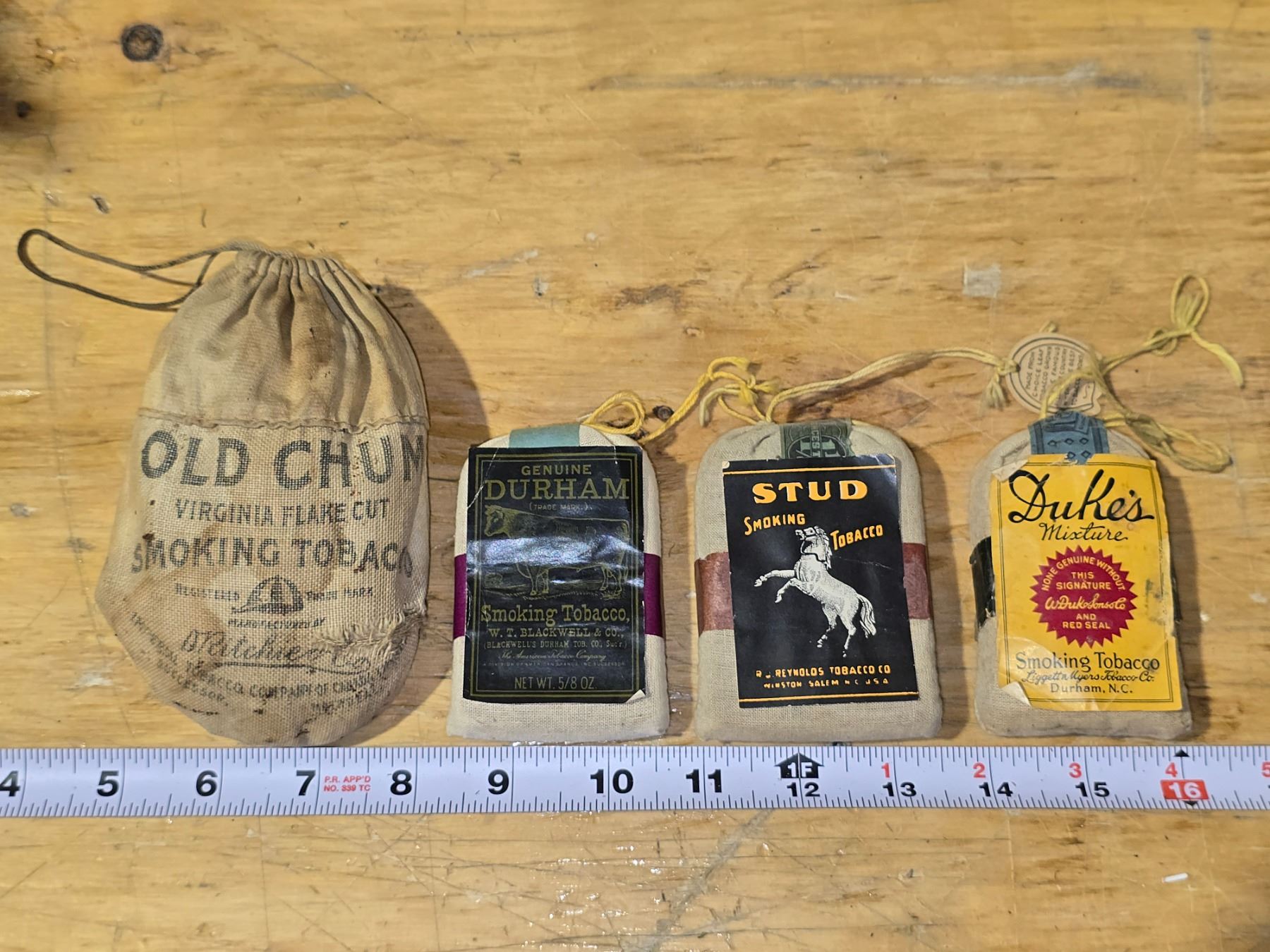 old tobacco pouches Vintage RJ Reynolds Our Advertiser Smoking Pouch Bags, .R.J. Reynolds Tabacco Co., Winston- Salem, N.C., Lot of 5 Tabacoo Pouch / Brigham Vintage Leather Roll-Up Tobacco
