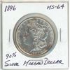 Image 1 : 1896 90%SILVER MORGAN DOLLAR.