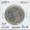 Image 1 : 1890-S 90% SILVER MORGAN DOLLAR.