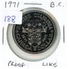 Image 1 : 1971 Canadian Nickel Dollar. Issued to commemorate the 100th Anniversary of British Columbia joining