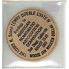 Image 2 : The 1983 Louis H. Scoop Lewry Double Louis wooden dollar. Unc.