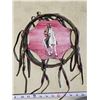 Image 1 : Dream catcher, w/ painted native on horseback by W. Beads 92' - 10" across