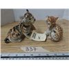 Image 1 : Lot of 2 vintage lomonosov porcelain tiger and baby cheetah- made in USSR