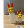 Image 2 : 2 vintage easter bunny plastic container(1) duck