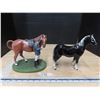Image 1 : 1 franklin mint horse and 1 horse figure