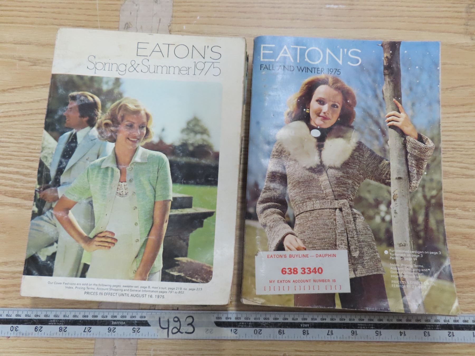 2 Eaton's 1975 catalog fall+ winter , spring +summer - Schmalz Auctions