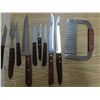 Image 3 : Lot of vintage kitchen knives w/ wooden handles