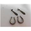 Image 2 : TWO PAIR STERLING SILVER PIERCED EARINGS