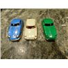 Image 1 : 3 VINTAGE PLASTIC AND STEEL CARS