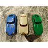 Image 2 : 3 VINTAGE PLASTIC AND STEEL CARS
