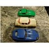 Image 3 : 3 VINTAGE PLASTIC AND STEEL CARS