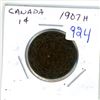 Image 1 : 1907 H large penny