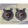 Image 1 : 2 Black bear head wall plaques, like new - 9"H